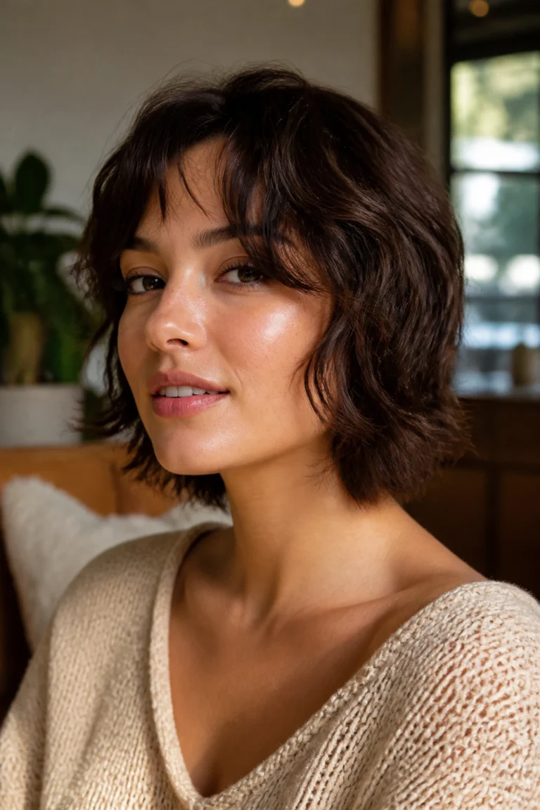 30 Soft Short Shag Haircuts for Round Faces
