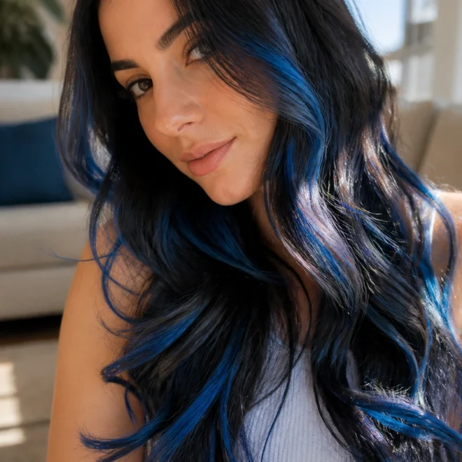 28 Blue Ombre Hair Ideas for Long Hair