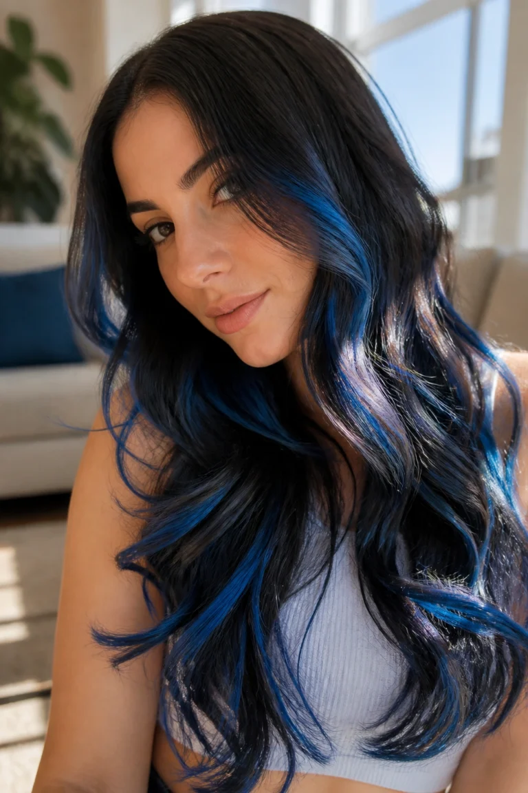 28 Blue Ombre Hair Ideas for Long Hair