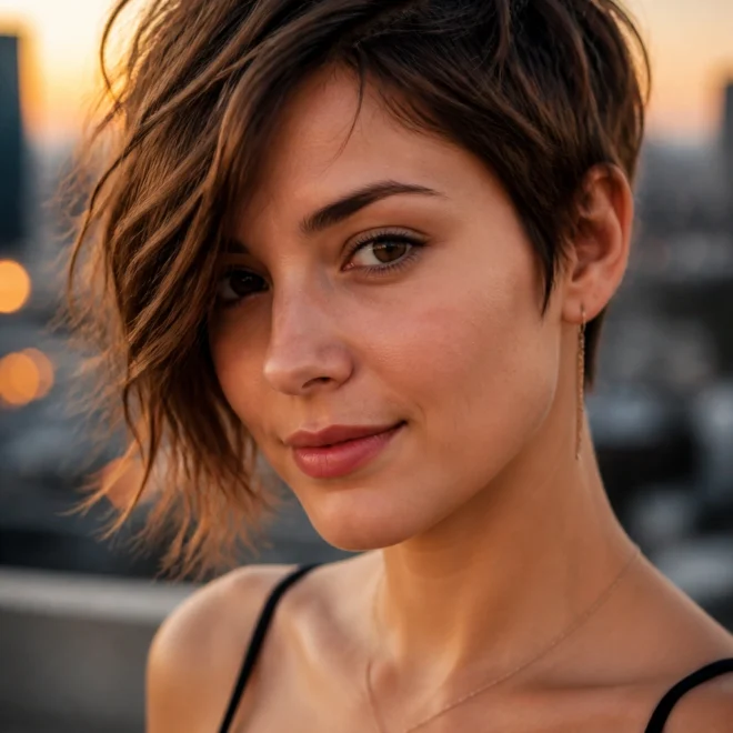 22 Short Asymmetrical Hairstyles for Round Faces