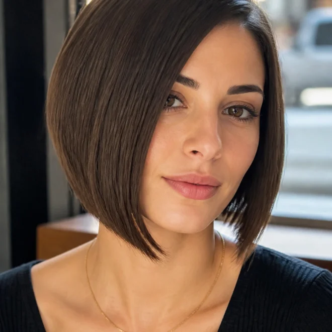 28 Sleek Haircuts for Round Faces