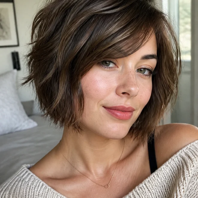 30 Messy Short Bob Haircuts for Round Faces