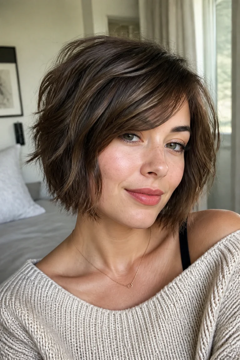 30 Messy Short Bob Haircuts for Round Faces