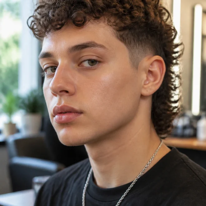 10 Curly Mullet Haircuts for Round Faces