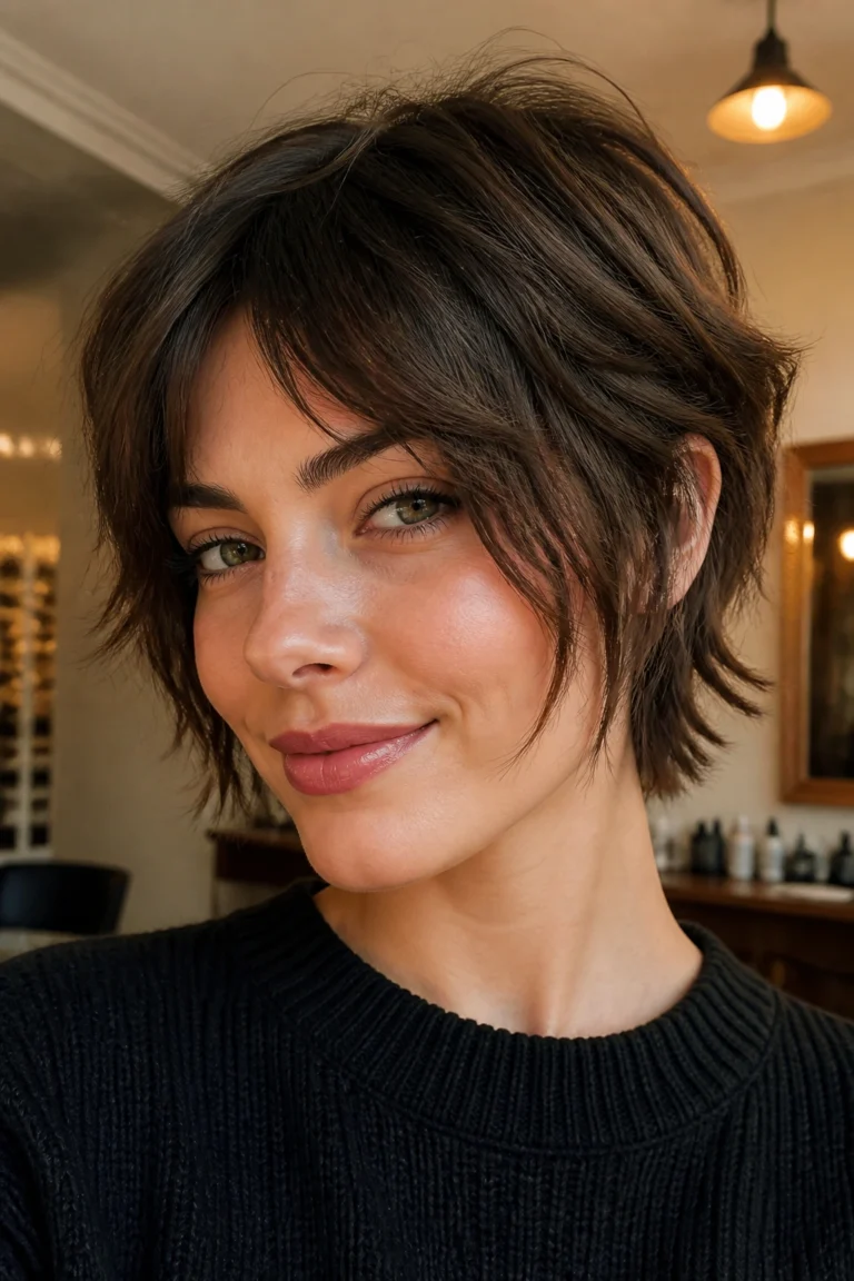 28 Short Textured Hairstyles for Round Faces