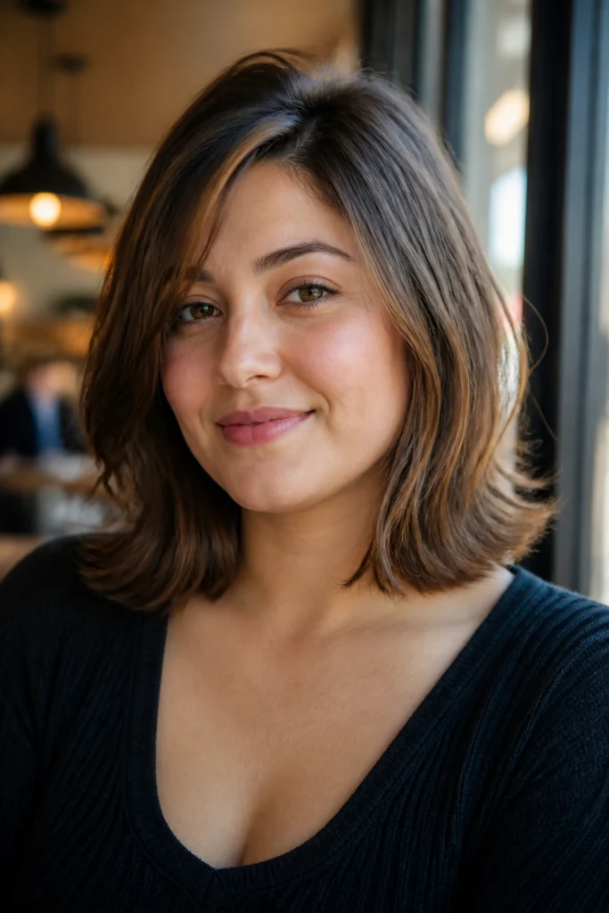 18 Medium Haircuts for Round Faces