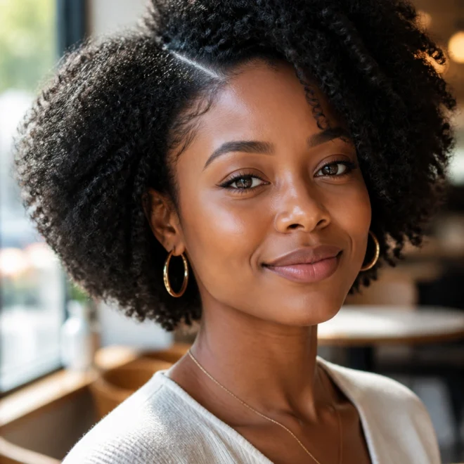 25 Natural Hairstyles for Round Faces