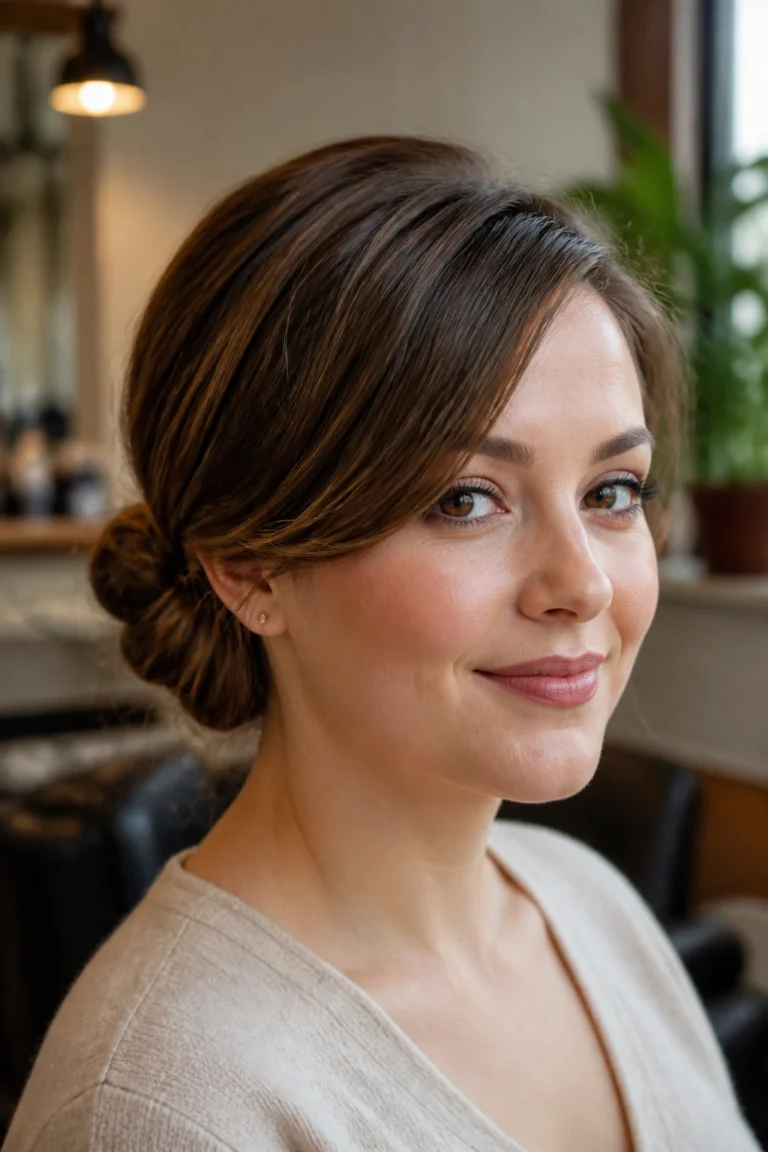 15 Short Updos for Round Faces