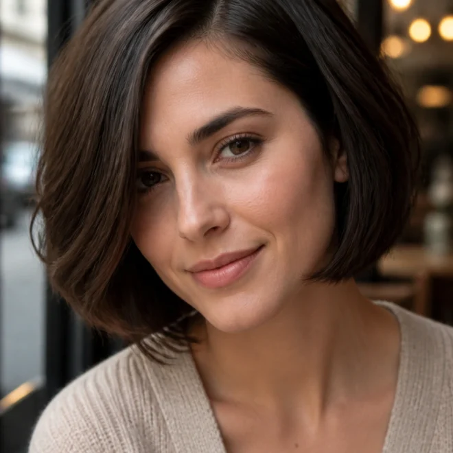 28 Short Brown Haircuts for Round Faces