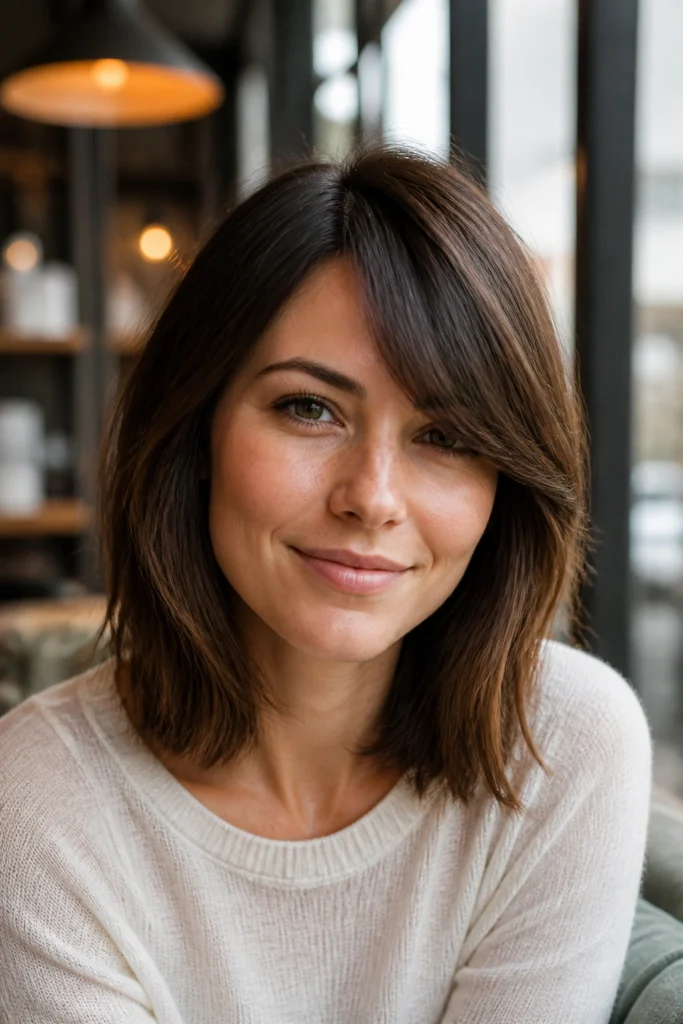 22 Fringe Hairstyles for Round Faces