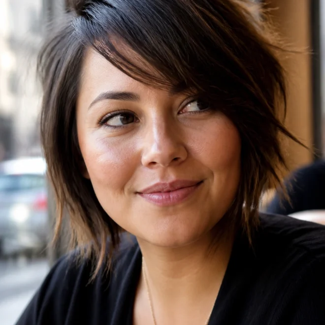 22 Choppy Fringe Hairstyles for Round Faces