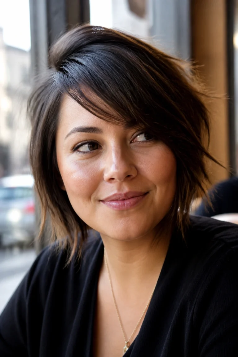 22 Choppy Fringe Hairstyles for Round Faces