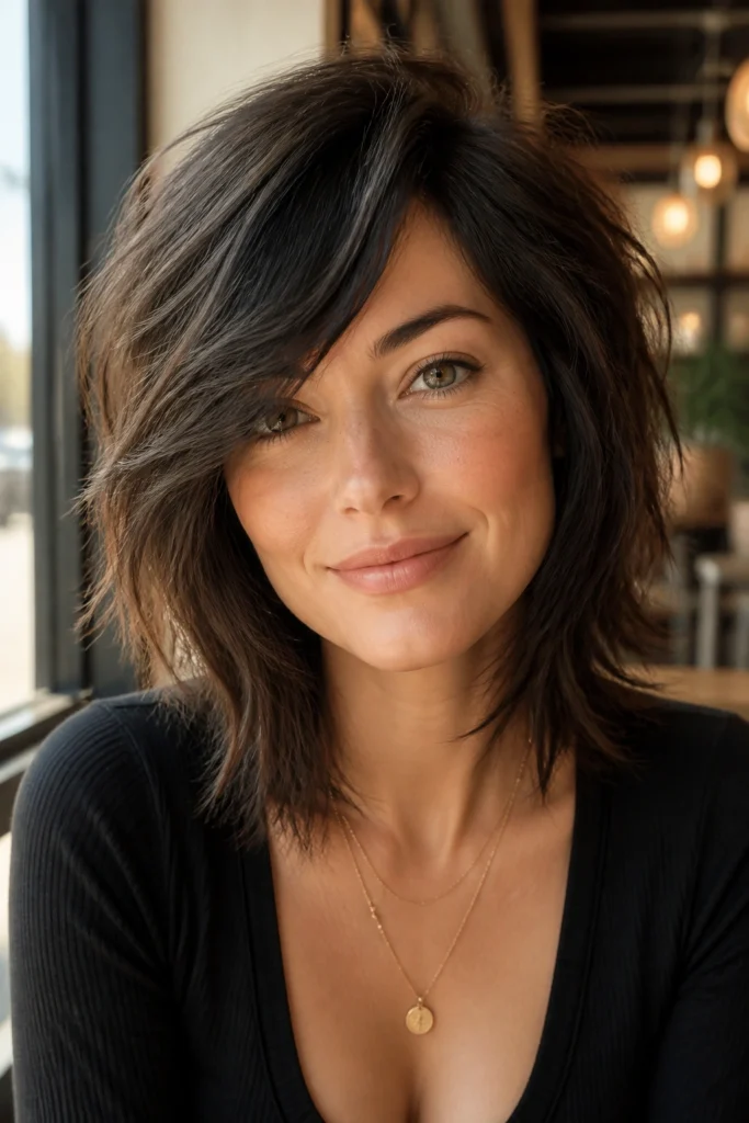 28 Messy Hairstyles for Round Faces