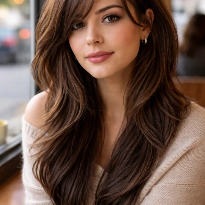 28 Edgy Bangs Ideas for Round Faces