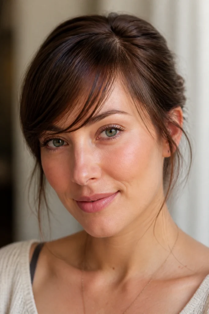 18 Long Wispy Bangs for Round Faces
