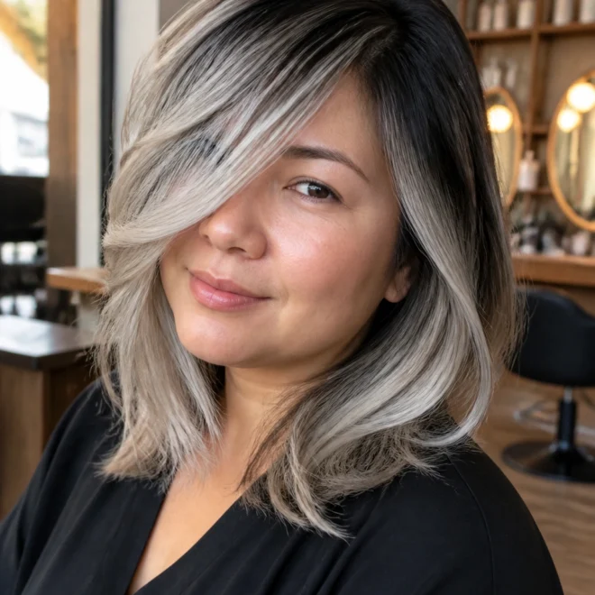 28 Silver Highlights for Round Faces