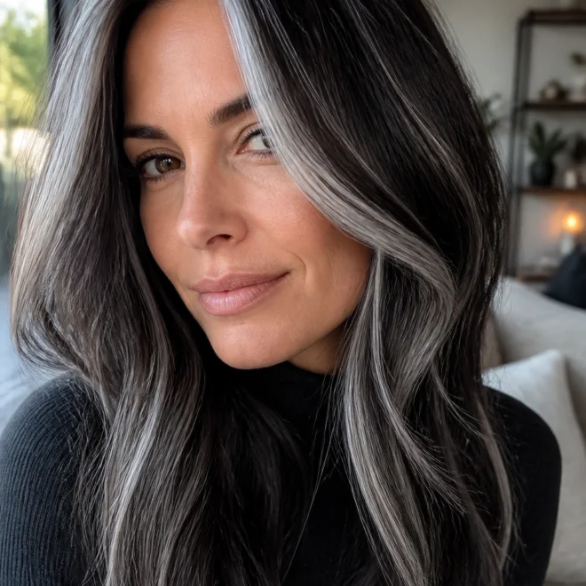 25 Silver Balayage Looks for Brown Hair