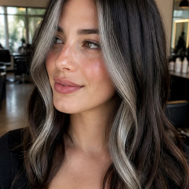 30 Grey Highlights for Brown Hair