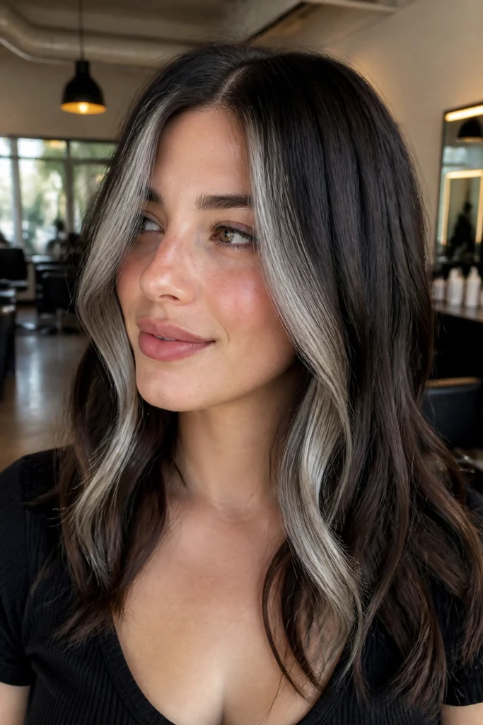 30 Grey Highlights for Brown Hair