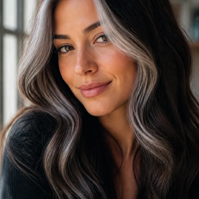 20 Silver Highlights for Brown Hair