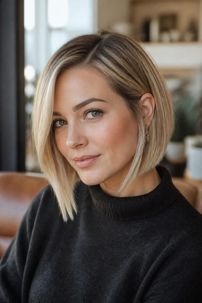 18 Short Blonde Bob Haircuts for Round Faces