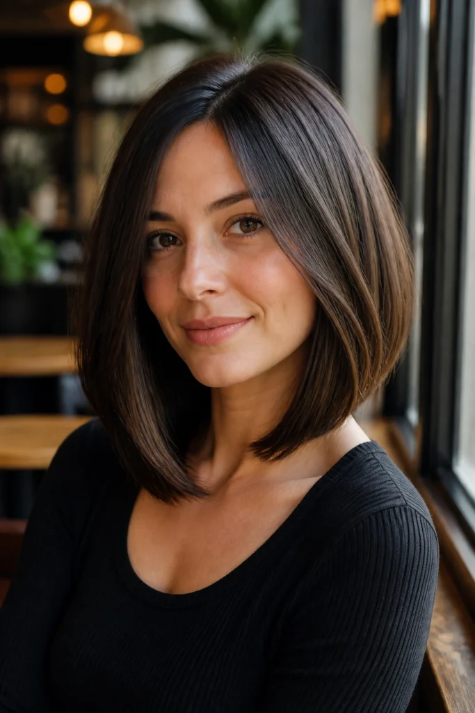 18 Long Inverted Bob Haircuts for Round Faces