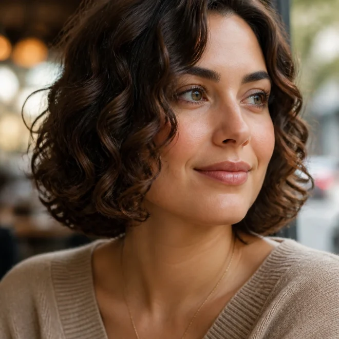 20 Curly Bob Haircuts for Round Faces