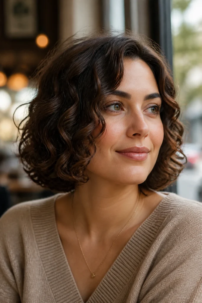 20 Curly Bob Haircuts for Round Faces