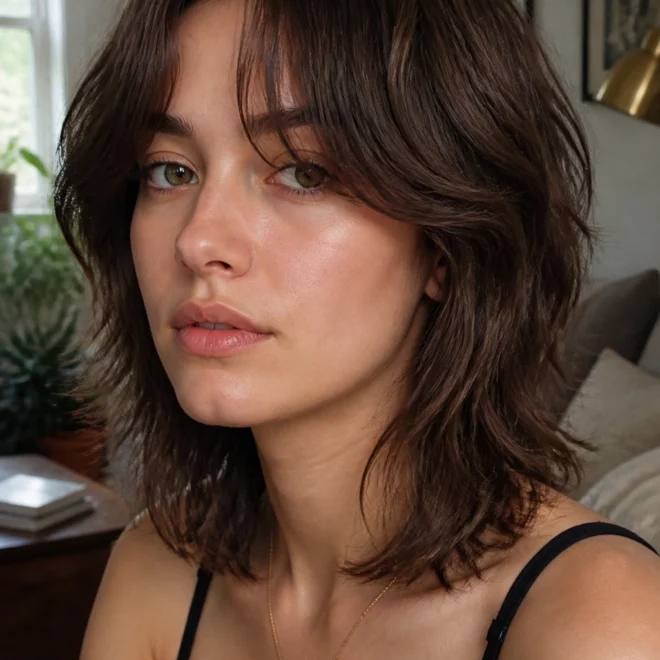 18 Edgy Wolf Cuts for Round Faces