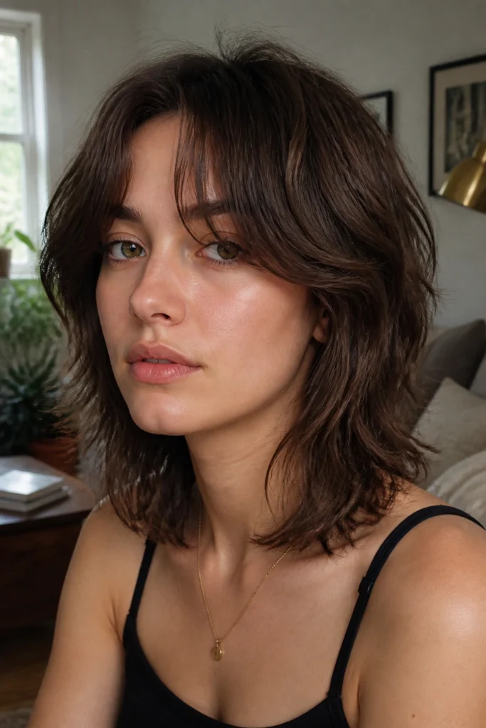 18 Edgy Wolf Cuts for Round Faces