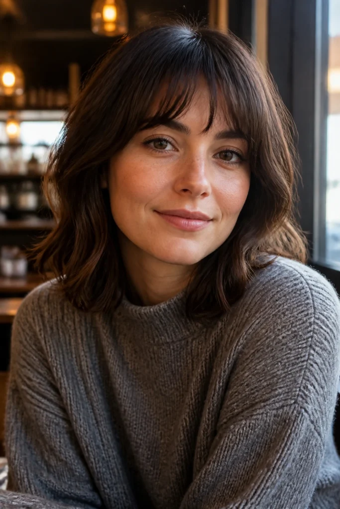 15 Short Wispy Bangs for Round Faces