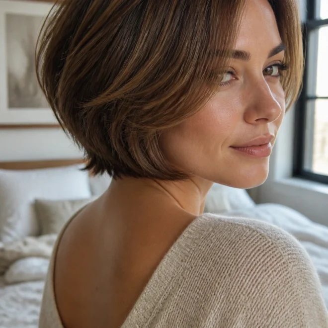 20 Long Stacked Bob Haircuts for Round Faces