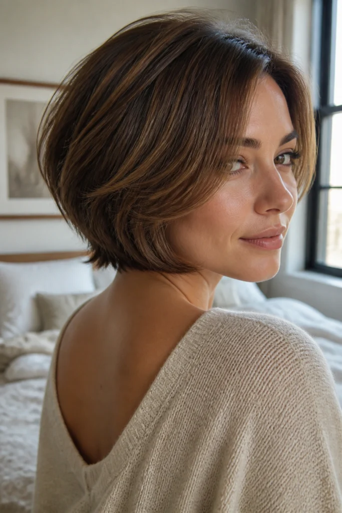 20 Long Stacked Bob Haircuts for Round Faces