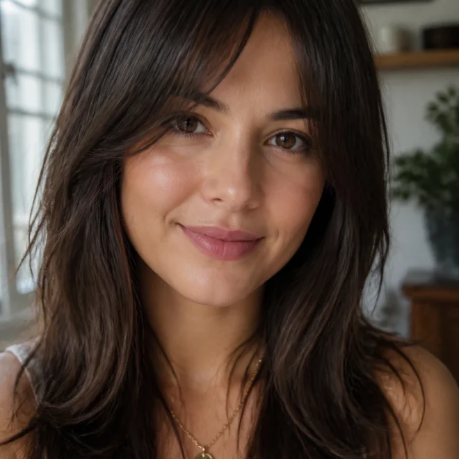 30 Long Inverted Bangs Ideas for Round Faces