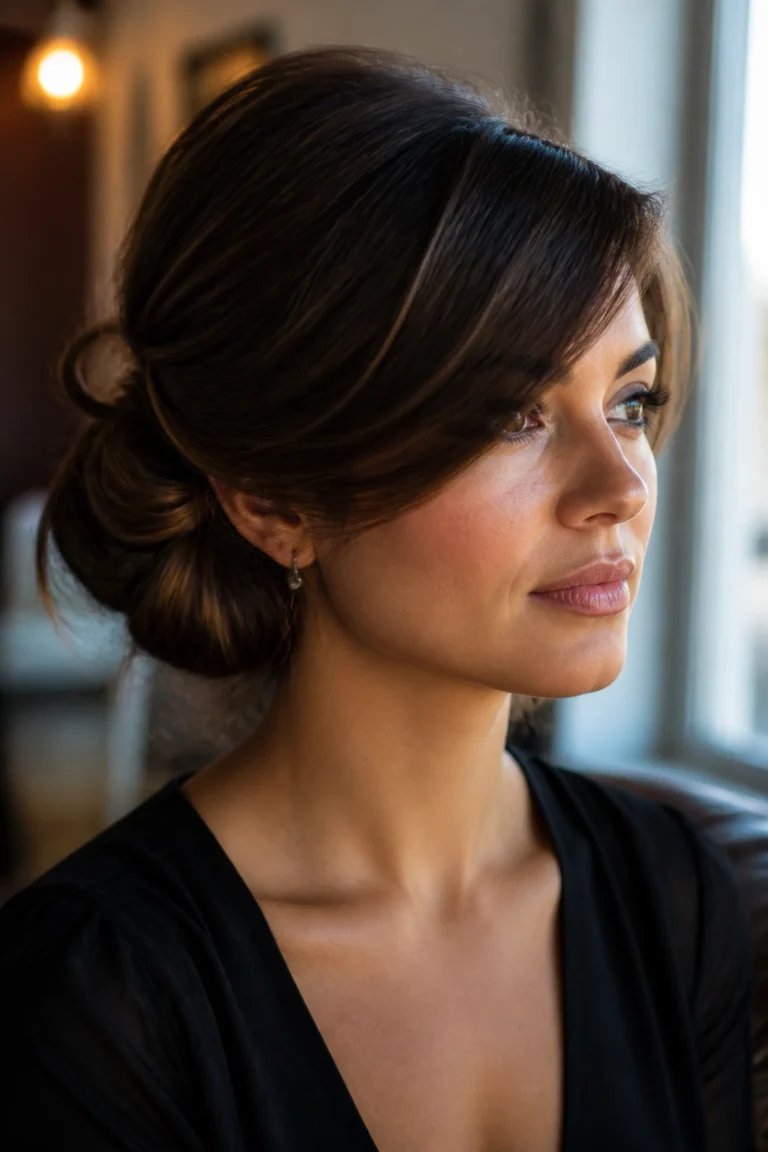 20 Low Hairstyles for Round Faces
