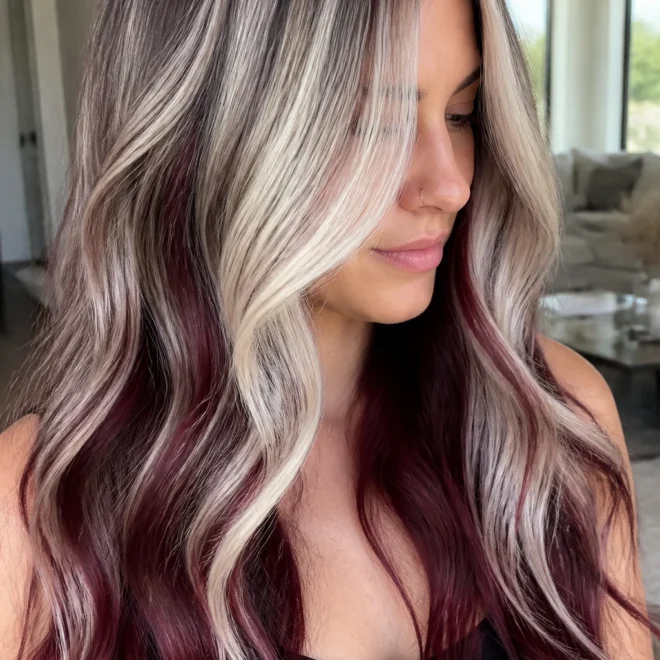 22 Blonde Burgundy Hair Color Ideas for Cool Skin Tones