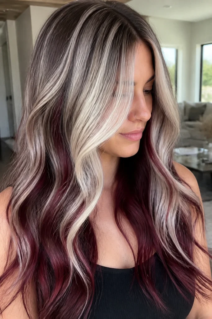 22 Blonde Burgundy Hair Color Ideas for Cool Skin Tones