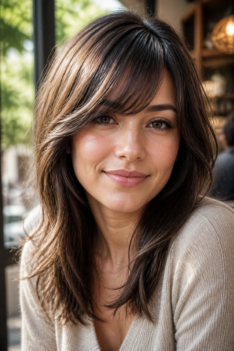 22 Side Bangs Ideas for Round Faces