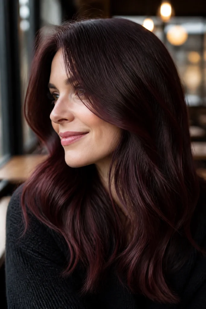 20 Chocolate Cherry Hair Color Ideas for Cool Skin Tones