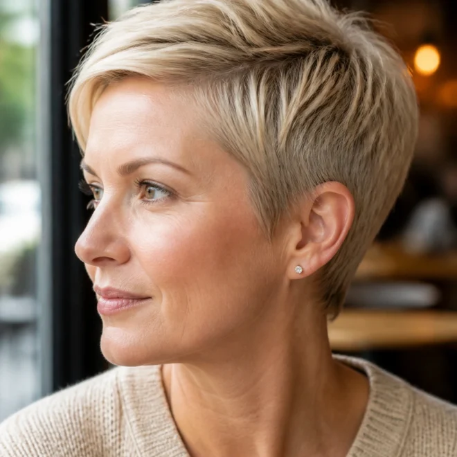30 Short Blonde Pixie Cuts for Round Faces