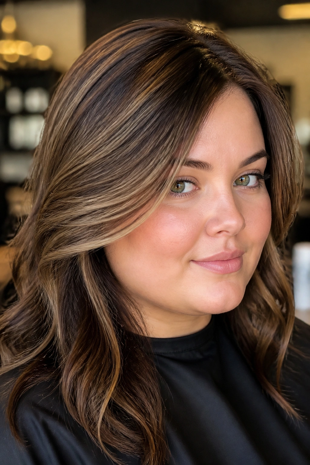 Highlight placement around temples and jaw showing skipping of the widest cheeks