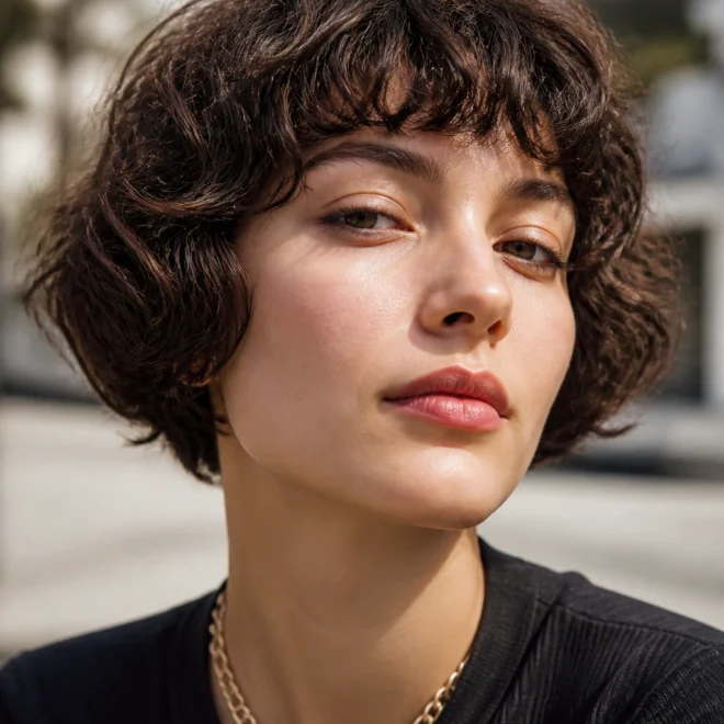 20 Curly Cropped Cuts for Round Faces