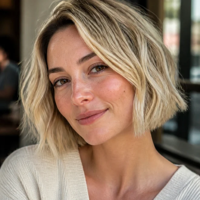 25 Short Blonde Hairstyles for Round Faces