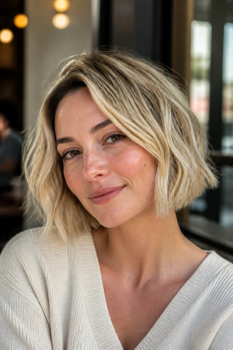 25 Short Blonde Hairstyles for Round Faces