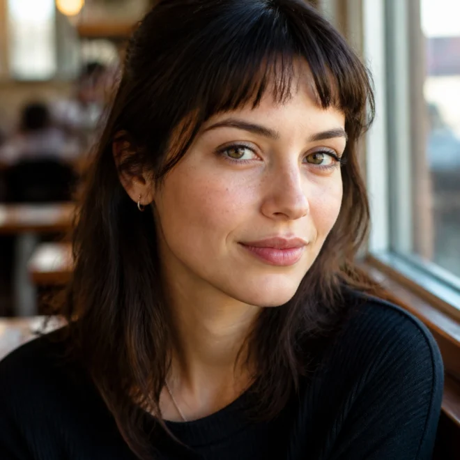 18 Soft Bangs Ideas for Round Faces