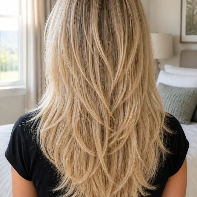 30 Long Blond Shag Haircuts for Round Faces