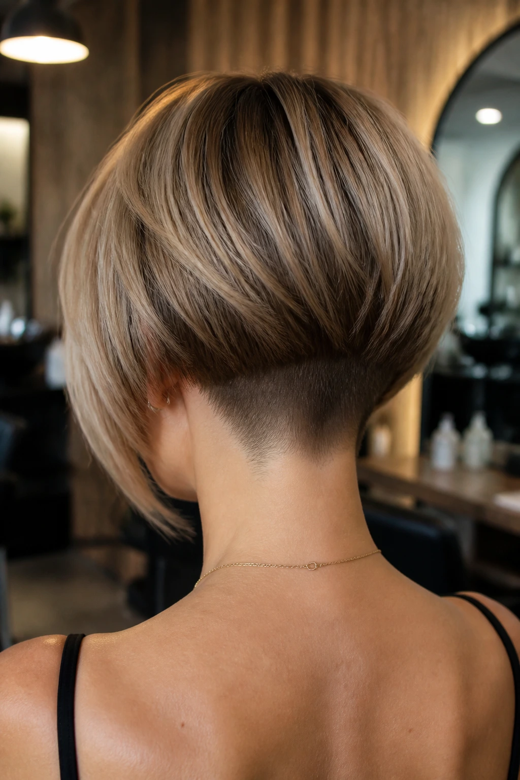 Back-of-head Undercut Nape Bob showing clean undercut at the nape