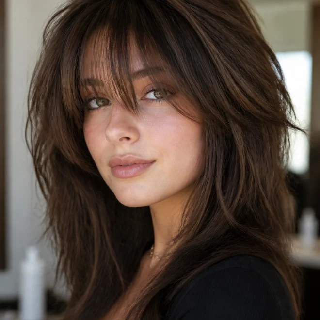 15 Choppy Fringe Hairstyles for Round Faces