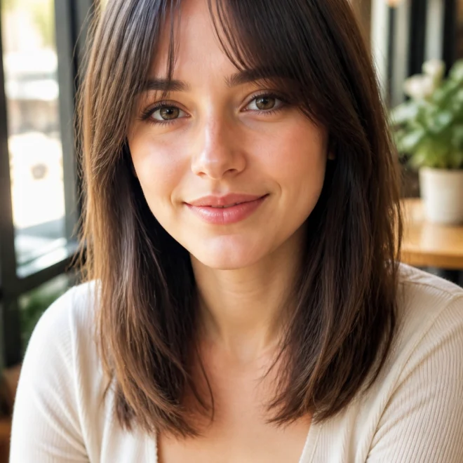22 Medium Curtain Bangs for Straight Hair