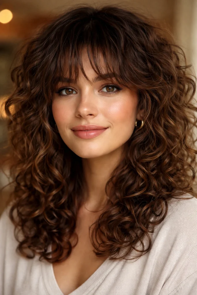 25 Curly Shag Haircuts for Round Faces
